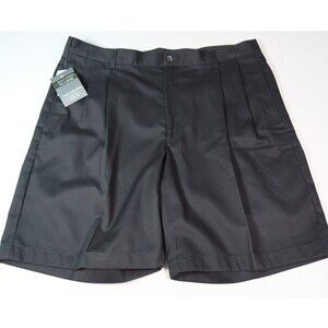 Jos A Bank Men's Traveler Shorts Pleated Classic Fit Black Casual Size 38 NWT